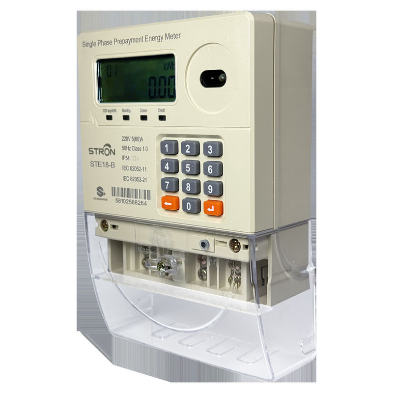 সঠিক মিটারিংয়ের জন্য IP54 ইনগ্রেস সুরক্ষা এবং কীপ্যাড অপারেশন সহ স্মার্ট প্রিপেইড ইলেকট্রিসিটি মিটার