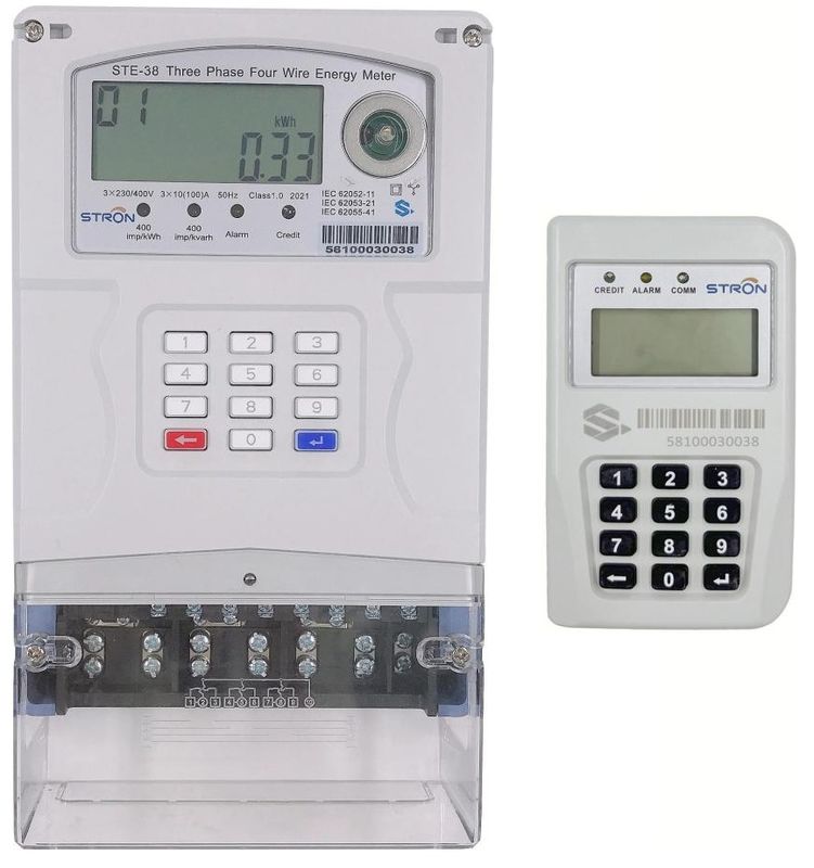 Class 1.0 Accuracy Smart Prepaid Electricity Meter with 10A Basic Current and 16kV Electrostatic Discharge