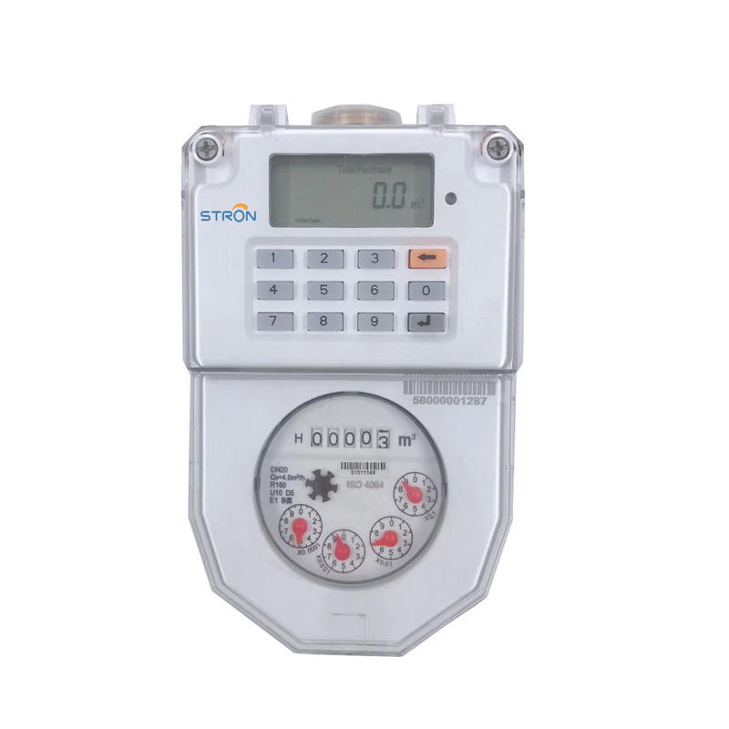 STS Integrated Keypad Smart Water Meter with Free Vending Software and 2 Years Warranty IP68 Brass Material