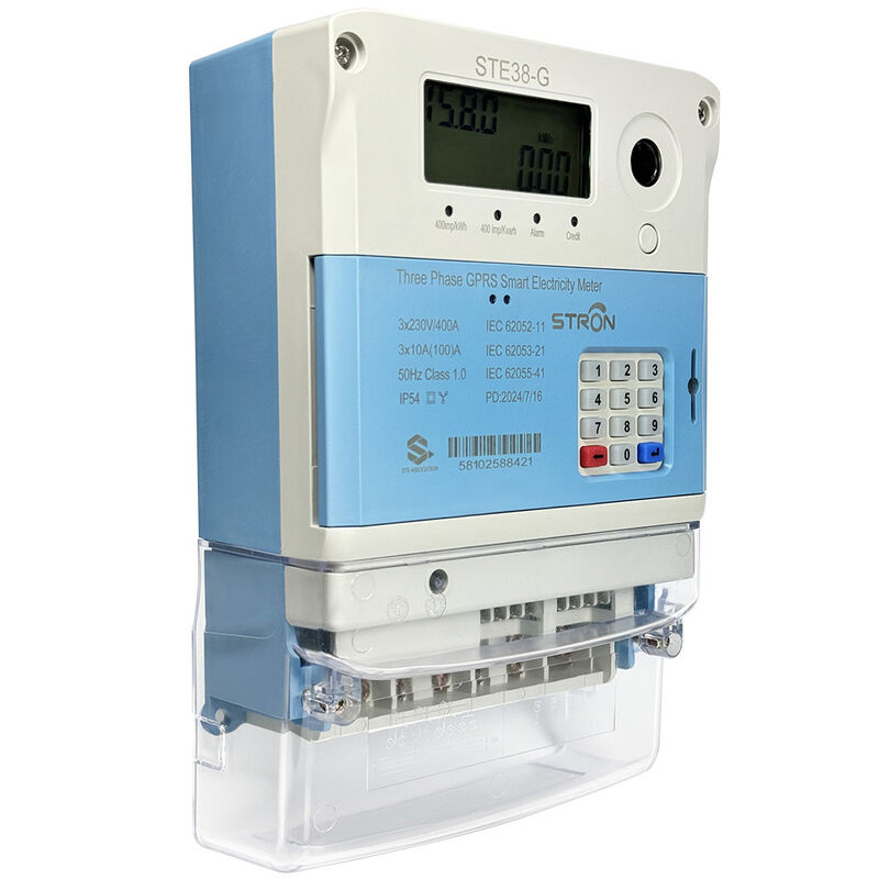 এসটিএস স্মার্ট জিপিআরএস থ্রি ফেজ প্রিপেইড বিদ্যুৎ মিটার সিআইইউ সুরক্ষা চার্জ টোকেন এলসিডি ডিসপ্লে সহজ ইনস্টলেশন 1 নির্ভুলতা শ্রেণি