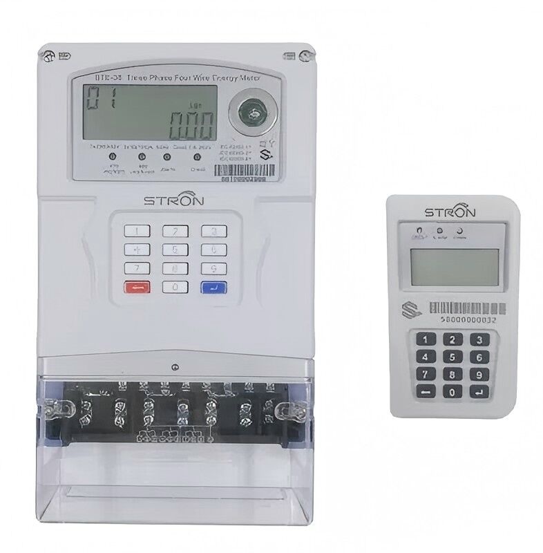 STE38-A Three-Phase Prepaid Electricity Meter with Keyboard | IP54 Rated | Fireproof Housing | LCD Display | Remote Communication Support | For Commercial & Industrial Use | Class 1.0 Accuracy
