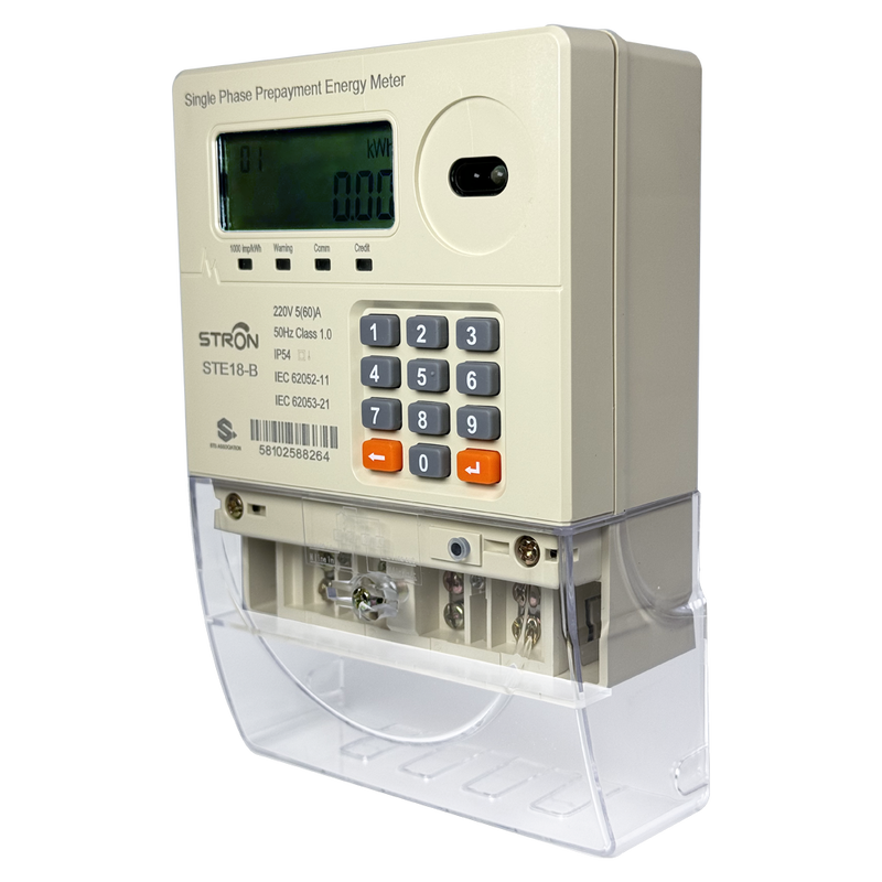 Smart Prepaid Electricity Meter supporting bidirectional metering STS token recharge and remote reading for electricity control