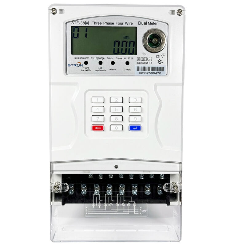 STS Smart Prepaid Electricity Dual Source Meter with battery voltage 3.3V and sleep current 0.5mA ensuring long term operation and data collection