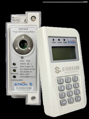এসটিএস প্রিপেইড ডিন-রেল মিটার এক ফেজ বিদ্যুতের মিটার + সিআইইউ আরএফ/পিএলসি মডিউল যোগাযোগ