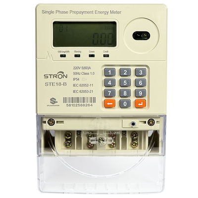 Smart Prepaid Electricity Meter Dual Source Lora RF featuring STS standard compliance and integrated keypad for easy recharge and consumption data display