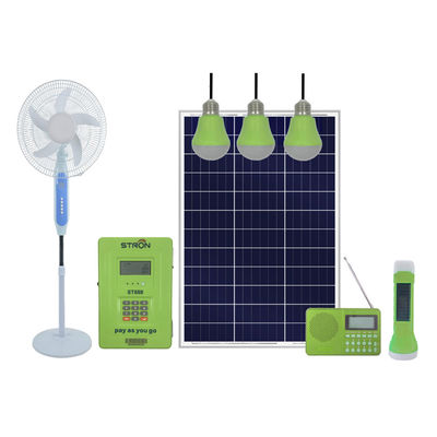 30 ওয়াট আবাসিক সৌর শক্তি সিস্টেম, 60HZ পোর্টেবল সৌর হোম সিস্টেম